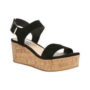 Steve Madden Breathe Black Suede Platforms